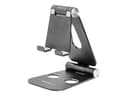 StarTech.com Phone and Tablet Stand, Foldable Universal Mobile Device Holder for Smartphones & Tablets, Adjustable Multi-Angle Viewing Ergonomic Cell Phone Stand for Desk, Portable, Black - Foldable Phone Holder (USPTLSTNDB) - desktop stand for mobile pho thumbnail 1