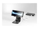 StarTech.com Phone and Tablet Stand, Foldable Universal Mobile Device Holder for Smartphones & Tablets, Adjustable Multi-Angle Viewing Ergonomic Cell Phone Stand for Desk, Portable, Black - Foldable Phone Holder (USPTLSTNDB) - desktop stand for mobile pho thumbnail 5