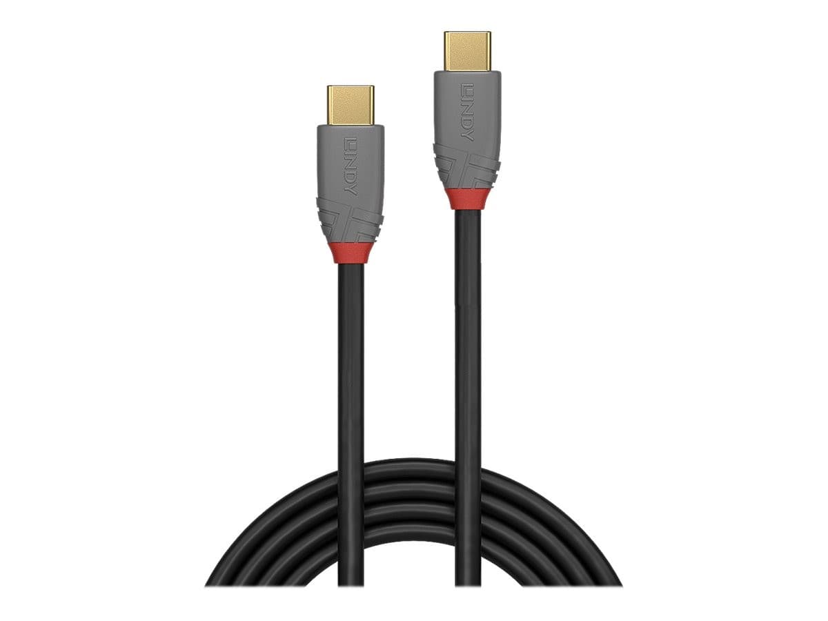 Lindy Anthra Line USB-C to USB-C Cable USB 3.2 Gen 2x2 20Gbps 100W PD 4K60 1.5m Black