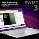 Acer Swift 3 SF314-43 Ryzen 5 5500U 16GB RAM 512GB SSD 14" Full HD Windows 11 Laptop Silver thumbnail 2