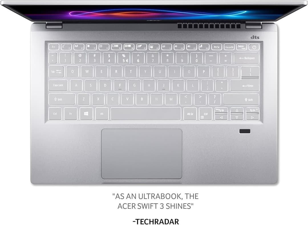 Acer Swift 3 SF314-43 Ryzen 5 5500U 16GB RAM 512GB SSD 14" Full HD Windows 11 Laptop Silver - Image 8