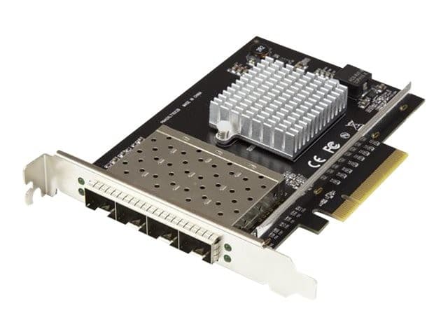 StarTech.com Quad Port 10G SFP+ Network Card, Intel XL710 Open SFP+ Converged Adapter, PCIe 10 Gigabit Ethernet Server NIC, 10GbE Fiber Optic LAN Card Dell PowerEdge HPE ProLiant, NIC Card - 10Gb SFP+ NIC Card (PEX10GSFP4I) - network adapter - PCIe x8 - 1 - Image 1