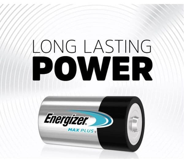 Energizer Max Plus Alkaline Batteries C (Pack of 2)