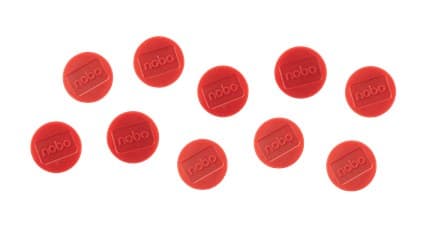 Nobo Whiteboard Magnets 38mm (Pack of 10) - Red