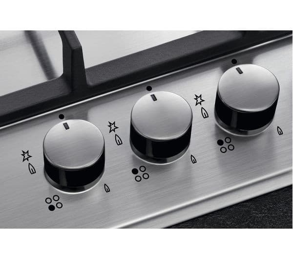 AEG 3000 Series HGX64200SM 60 cm Gas Hob - Stainless Steel - Image 3