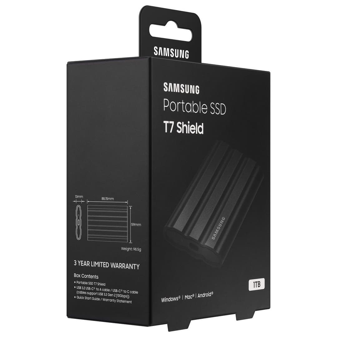 Samsung T7 Shield Portable SSD USB 3.2 Gen 2 1TB - Black - Image 9