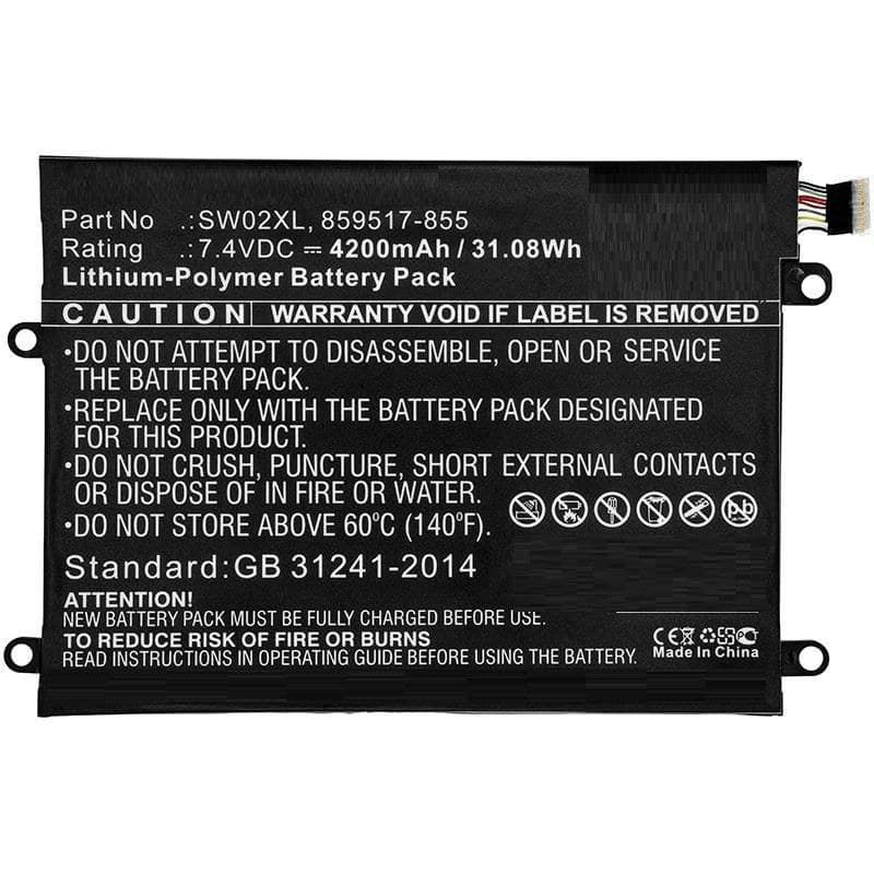 CoreParts MBXHP-BA0238 Replacement Laptop Battery for HP Notebook x2 10-P010CA/NF/NR/NZ/WM, 10-P011NF/NR, 10-P018WM, 30.00Wh Li-Polymer, Black (replaces HP SW02XL, 859517-855, HSTNN-IB7N)