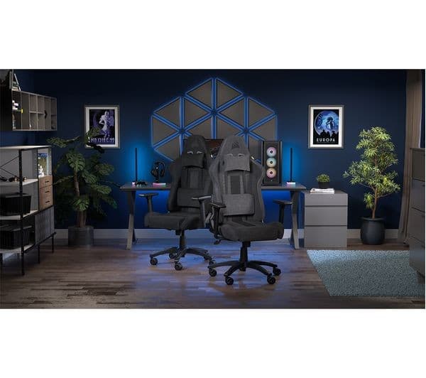 Corsair TC100 RELAXED Gaming Chair Grey & Black - Image 8