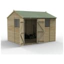 Forest Beckwood Shiplap 4 Windows Reverse Apex Shed - 10x8ft thumbnail 2