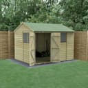 Forest Beckwood Shiplap 4 Windows Reverse Apex Shed - 10x8ft thumbnail 3