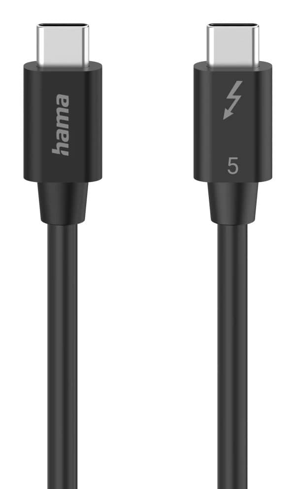 Hama 00200796 USB-C to USB-C Cable, 80 Gbit/s, 240 W, 1 m, Black - Image 1