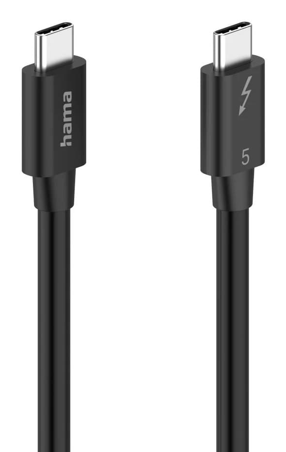 Hama 00200796 USB-C to USB-C Cable, 80 Gbit/s, 240 W, 1 m, Black - Image 2