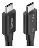 Hama 00200796 USB-C to USB-C Cable, 80 Gbit/s, 240 W, 1 m, Black thumbnail 3