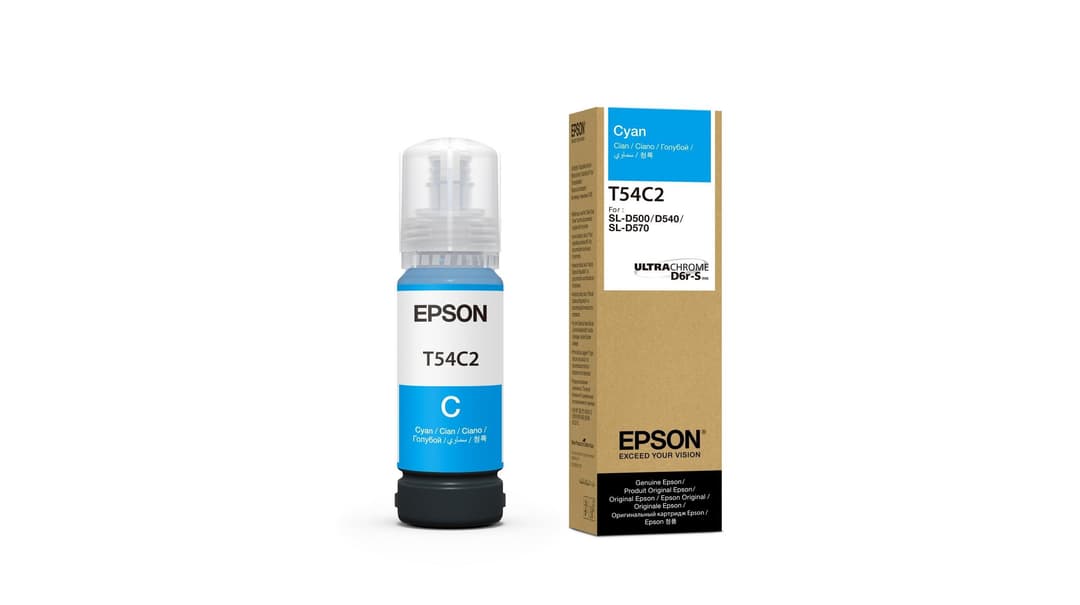 Epson T54C220 Original Ink Bottle 70ml for SureLab SL-D500 - Cyan - Image 1