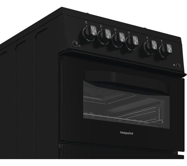 HOTPOINT HDG5GCB 50 cm Gas Cooker - Black - Image 6