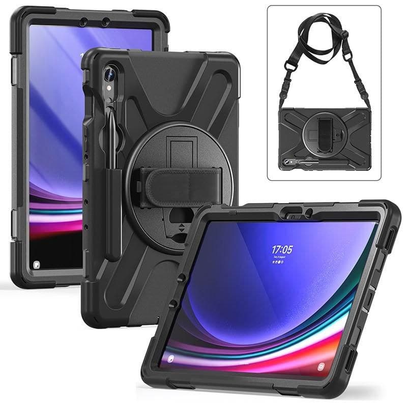 eSTUFF ES681857-BULK AUSTIN Defender Case for Samsung Galaxy Tab S10 Lite/S10 FE/S9/S8/S7 Black - Image 1
