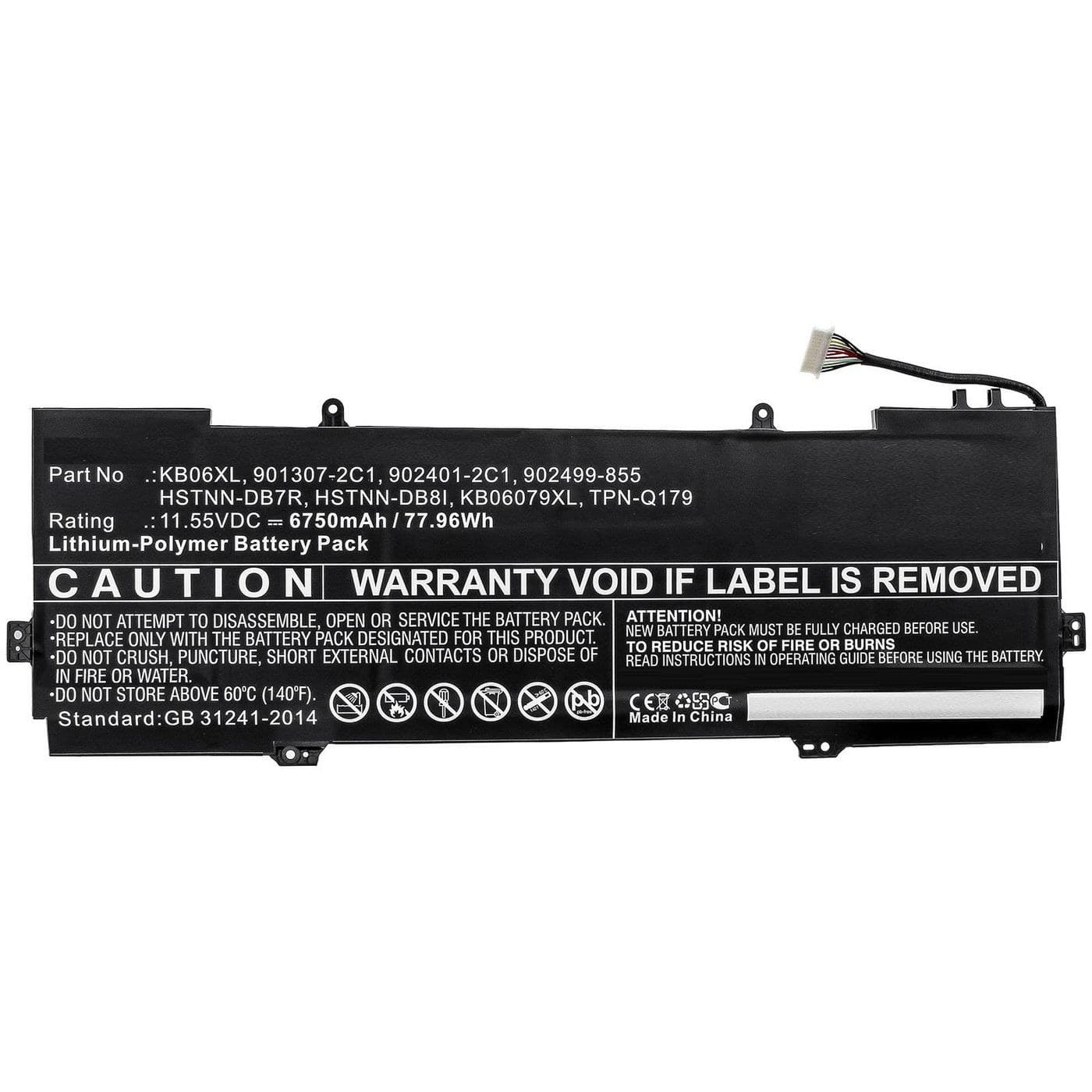 Laptop Battery for HP 79.00Wh