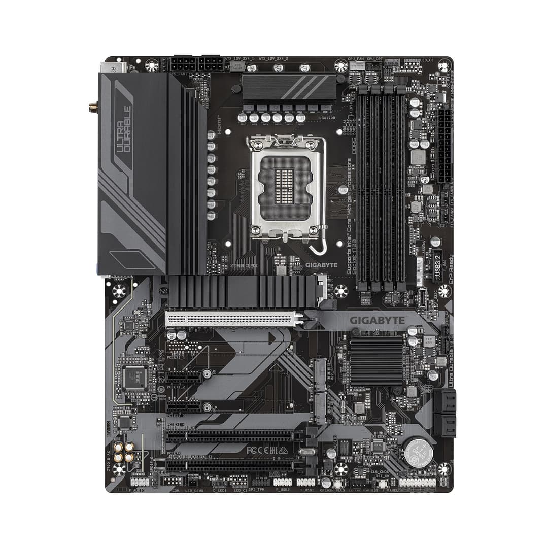 Gigabyte Z790 D AX Motherboard - Supports Intel Core 14th Gen CPUs, 12+1+1 Phases Digital VRM, up to 7600MHz DDR5 (OC), 3xPCIe 4.0 M.2, Wi-Fi 6E, 2.5GbE LAN, USB 3.2 Gen 2 - Image 2