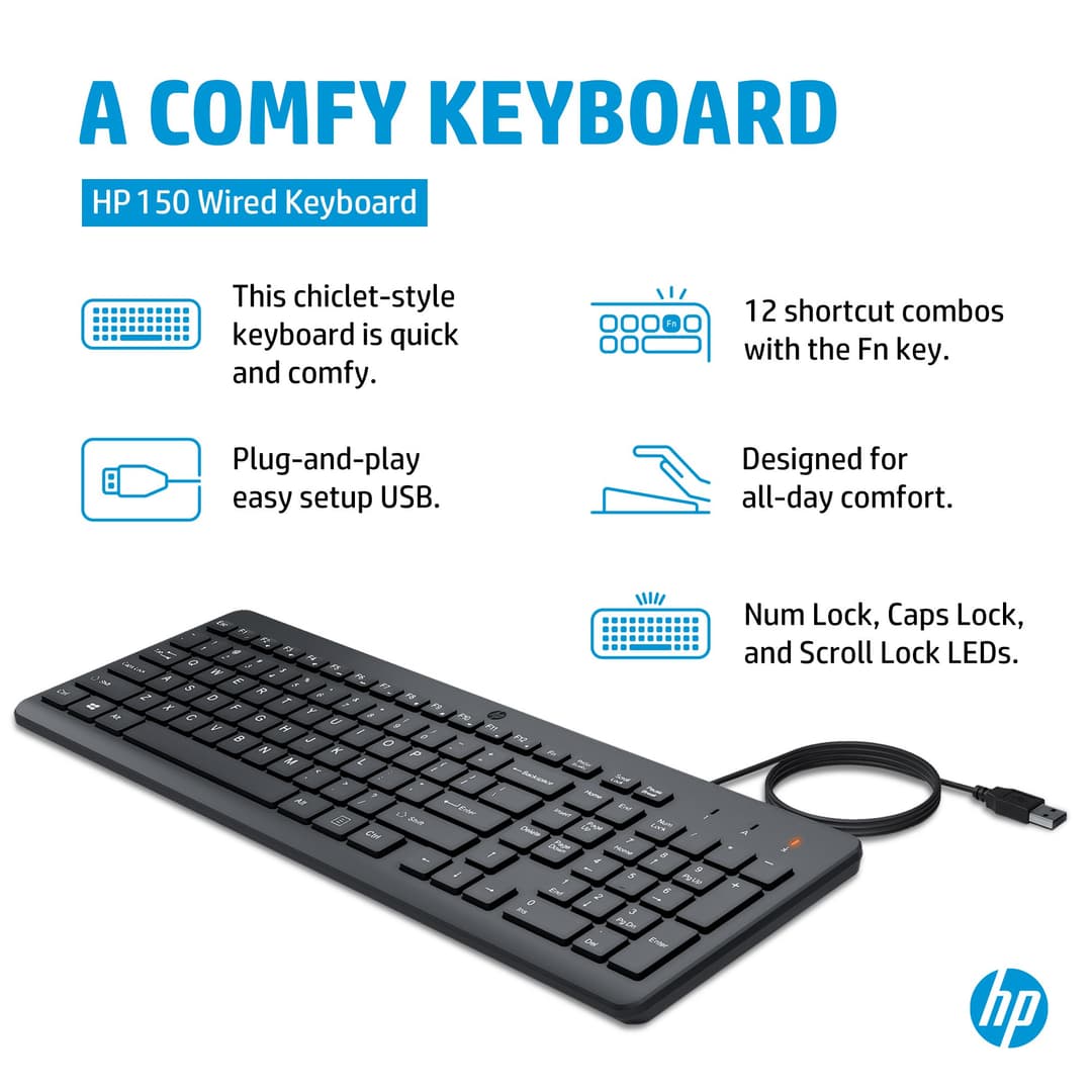 HP 150 Wired Keyboard - Image 2