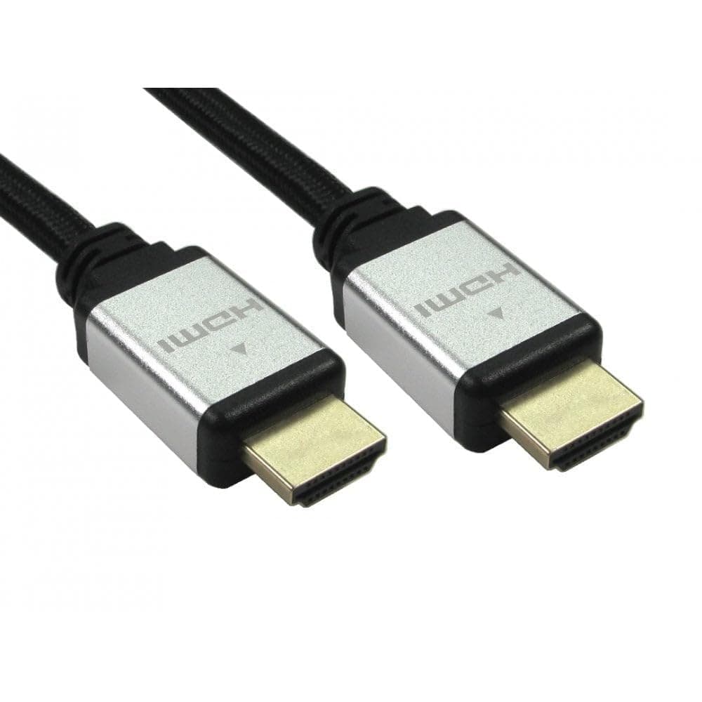 Xclio Cable trenzado HDMI 2.1 plateado/negro M/M negro - Image 1