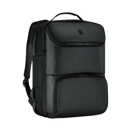 WENGER UrbanOne Travel Backpack, Laptop-Rucksack mit Klappöffnung, Notebook bis 15,6 Zoll, 33 l, Handgepäckgröße, Damen/Herren, Schwarz, 653888 - Image 2