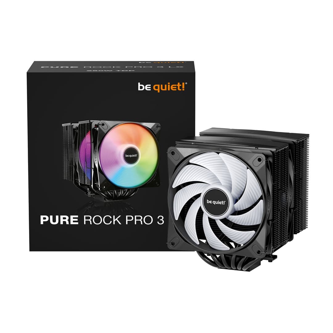 be quiet! Pure Rock Pro 3 LX Dual Tower 4-pin PWM RGB CPU Air Cooler - Image 1