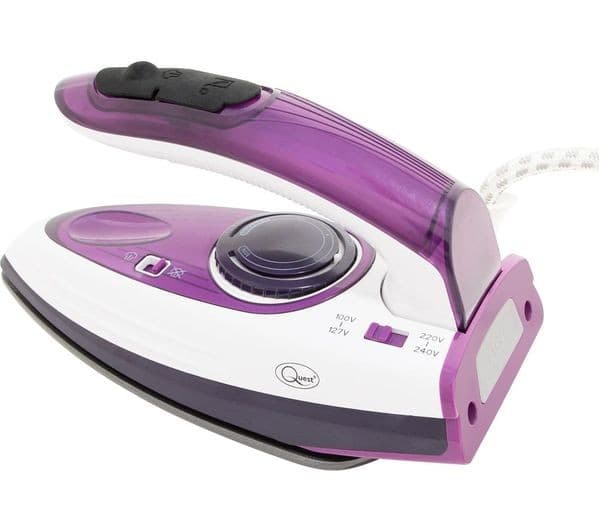 QUEST 34030 Travel Steam Iron - White & Purple - Image 4
