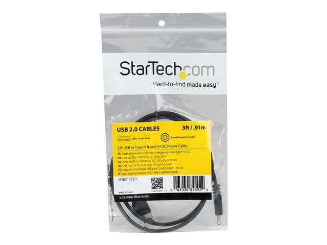 StarTech USB to 3.4mm Power Cable Black - Image 4