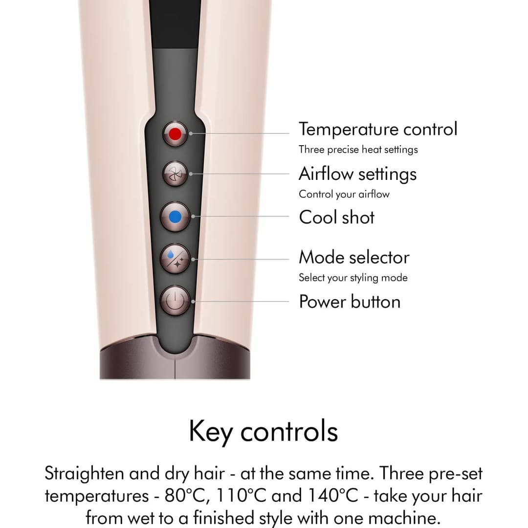 Dyson Airstrait HT01 Hair Straightener Pink & Rose Gold - Image 3