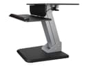 StarTech.com Height Adjustable Standing Desk Converter - Sit Stand Desk with One-finger Adjustment - Ergonomic Desk (ARMSTS) mounting kit - for LCD display / keyboard / mouse / notebook - black, silver thumbnail 1