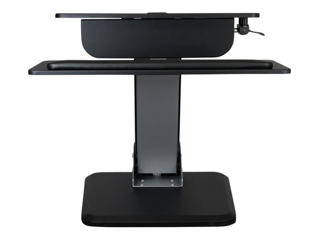 StarTech.com Height Adjustable Standing Desk Converter - Sit Stand Desk with One-finger Adjustment - Ergonomic Desk (ARMSTS) mounting kit - for LCD display / keyboard / mouse / notebook - black, silver - Image 2