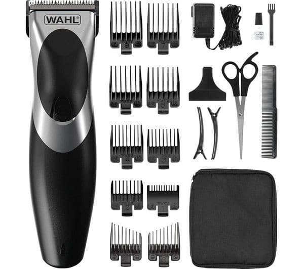 WAHL Clip 'N Rinse Cordless Hair Clipper Kit- Black - Image 1
