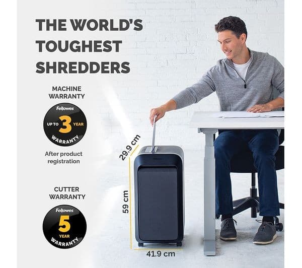 FELLOWES Powershred LX220 Mini Cut Paper Shredder - Image 9