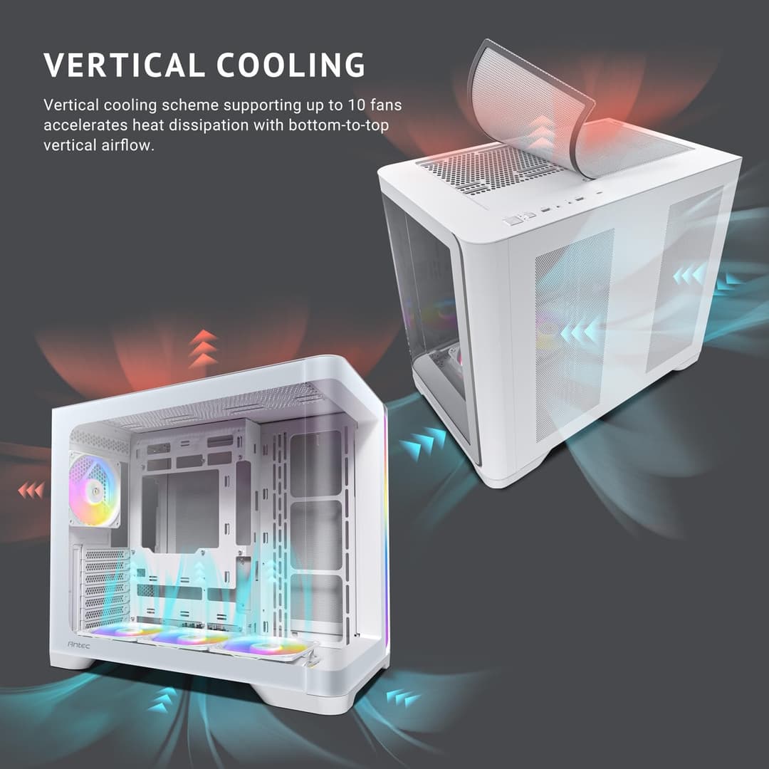 Antec C5 Curve ARGB ATX Mid Tower Gaming Case - Black - 3 ARGB Fans - Image 4