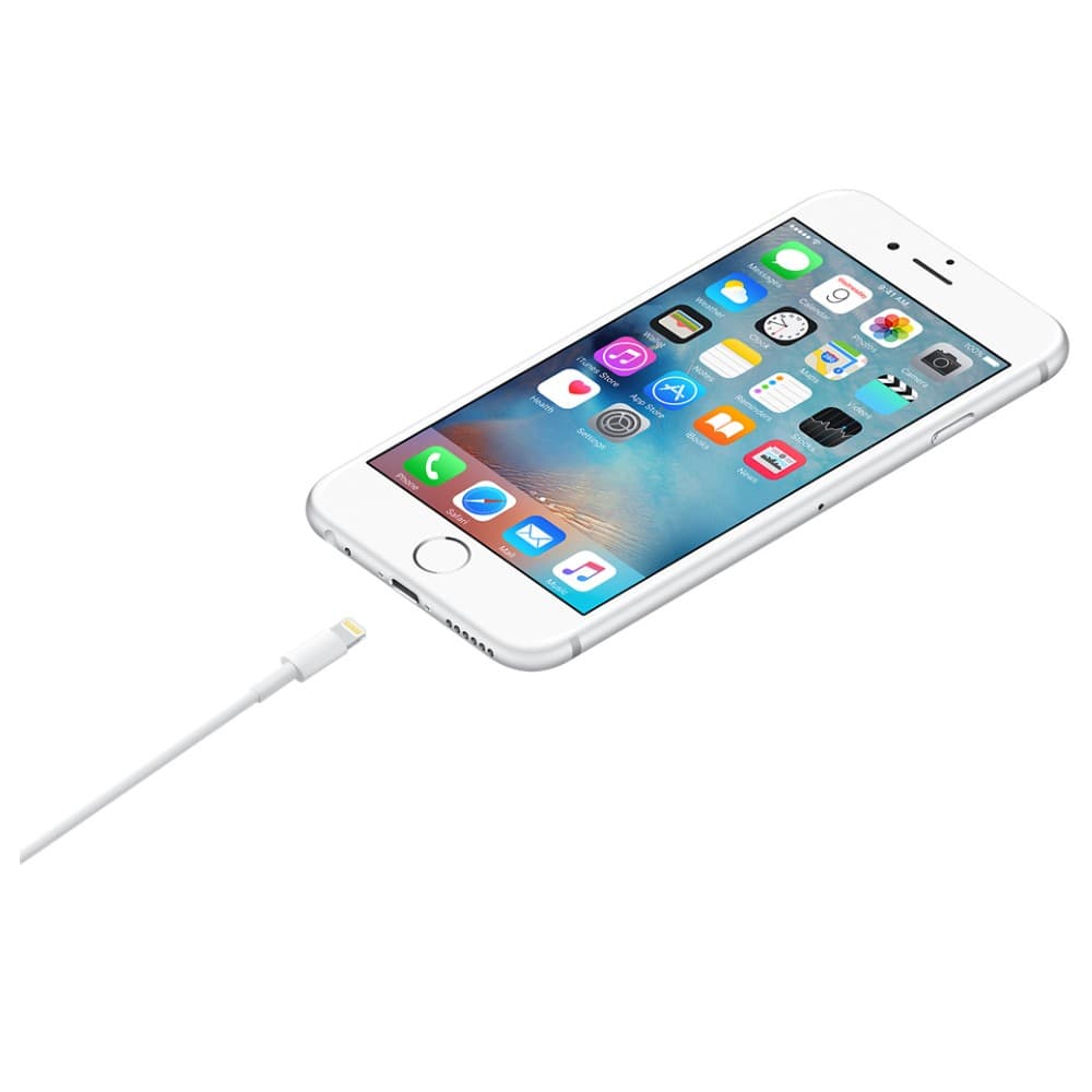 Apple MUQW3ZM/A Lightning to USB-A Cable 1m To Sync and Charge Smartphone White - Image 2