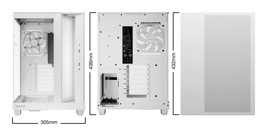 be quiet! Light Base 500 LX White Midi Tower - Image 2
