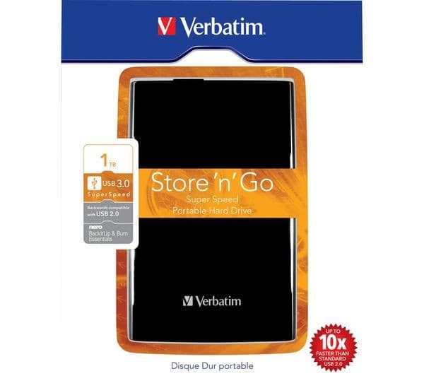 VERBATIM Store 'n' Go Portable Hard Drive - 1 TB, Black - Image 2