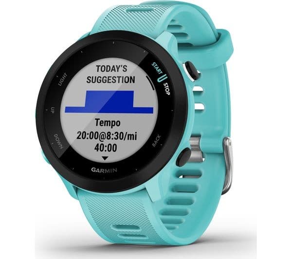Garmin Forerunner 55 42mm GPS Running Smartwatch - Aqua - Image 7