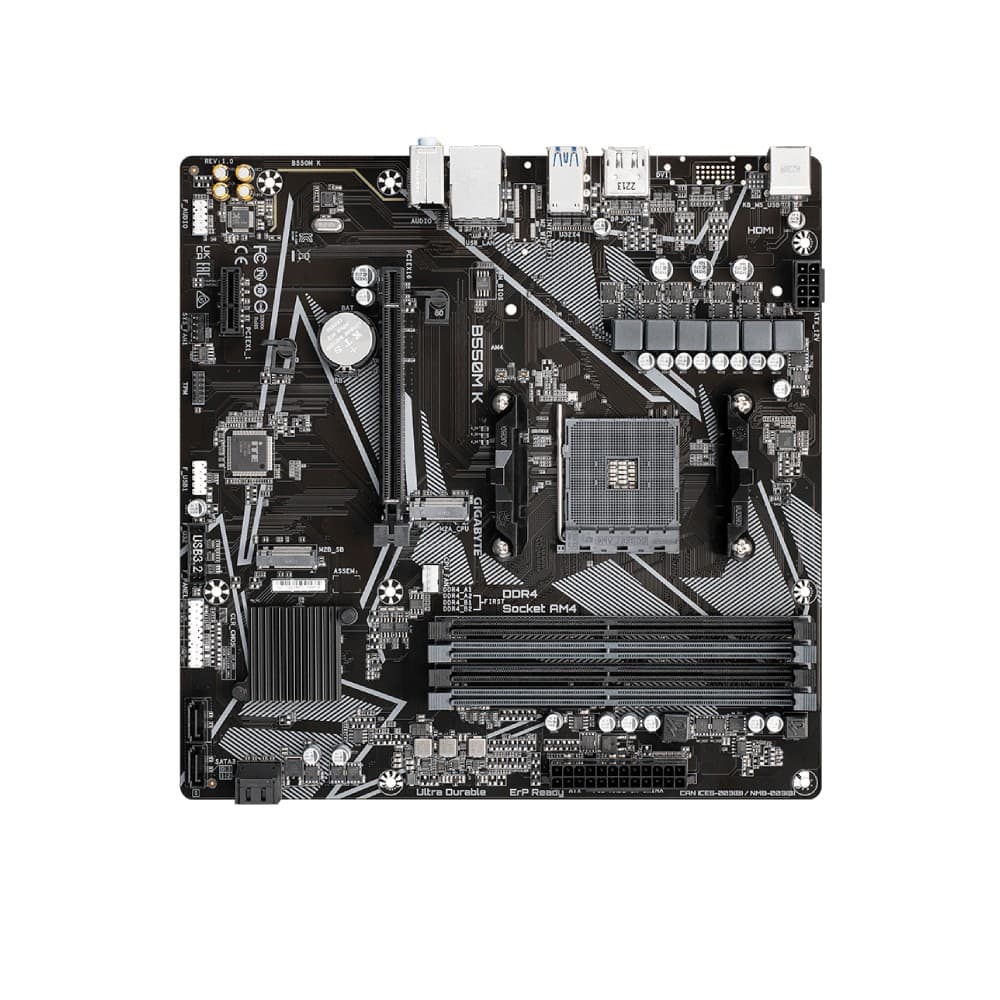 GIGABYTE B550M K DDR4 Micro ATX AM4 Motherboard - Image 3
