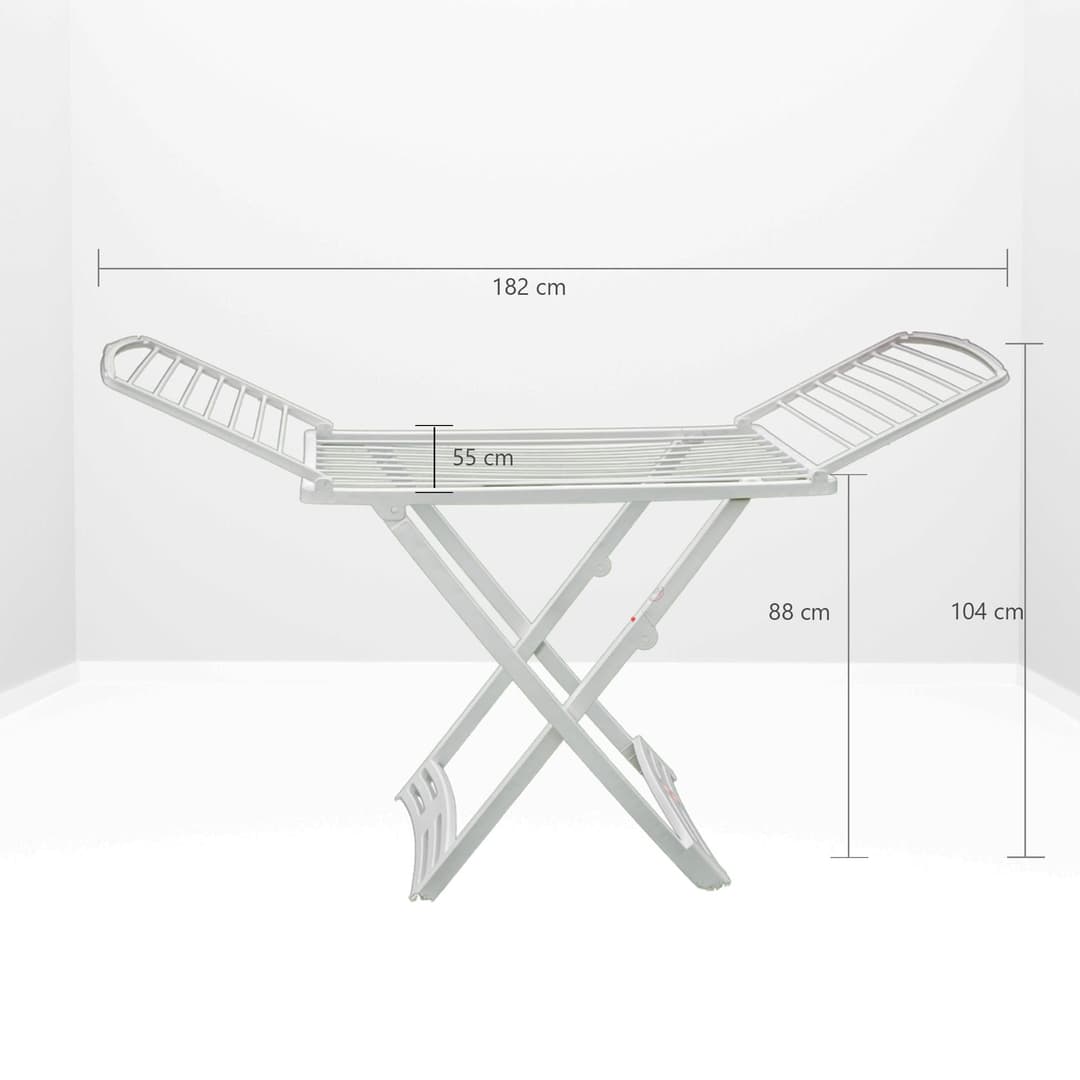 Vileda Solar Plastic Clothes Airer - White - Image 3
