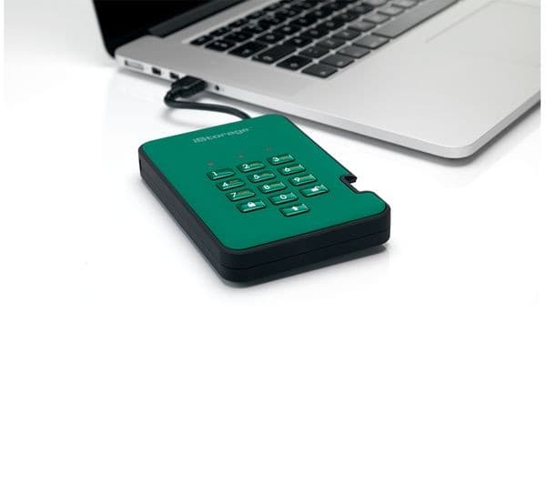 ISTORAGE diskAshur2 Portable Hard Drive - 500 GB, Green - Image 3