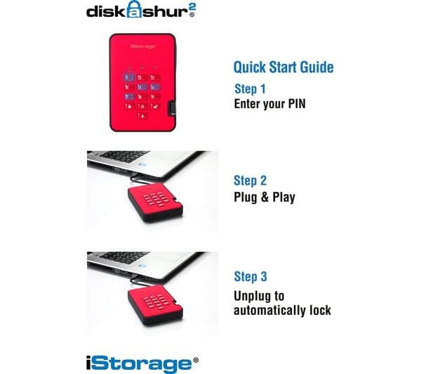ISTORAGE diskAshur2 Portable Hard Drive - 500 GB, Green - Image 5