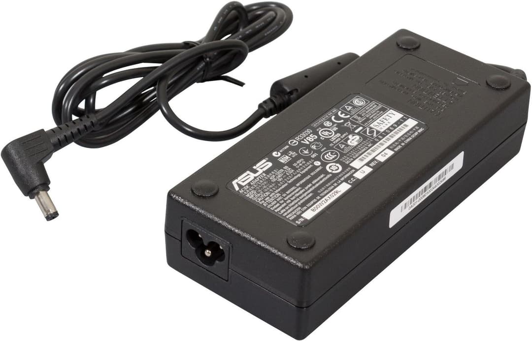 ASUS 120W 19V Laptop AC Adapter with 3-Pin Mains Cable - Black - Image 1