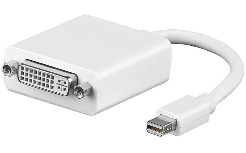 Microconnect MDPDVI Mini DisplayPort 1.2 to DVI-I Adapter 1080p White - 15cm - Image 1