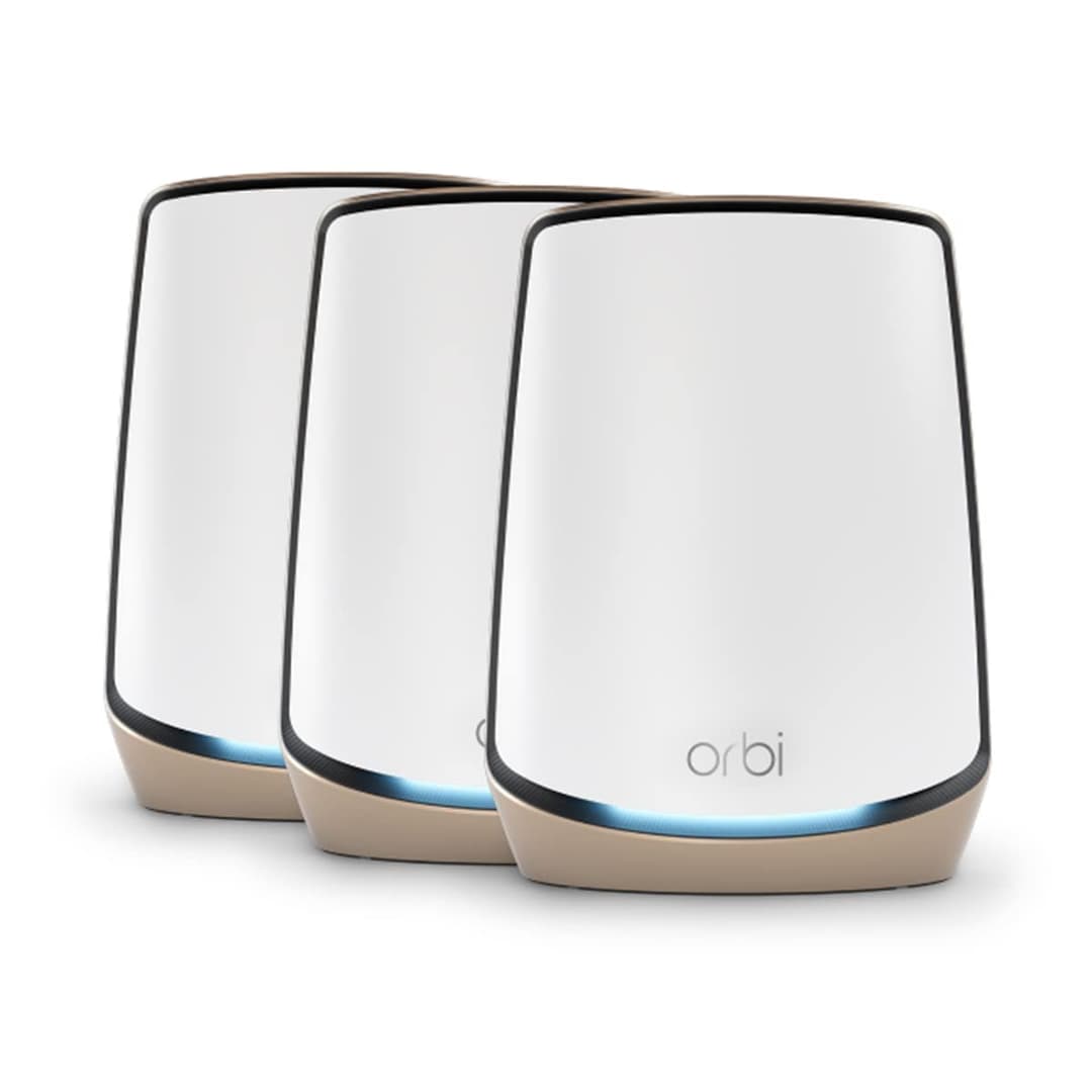 NETGEAR Orbi Tri-Band WiFi 6 Mesh Network System (RBK863S) - Router + 2 Satellite Extenders - Image 1