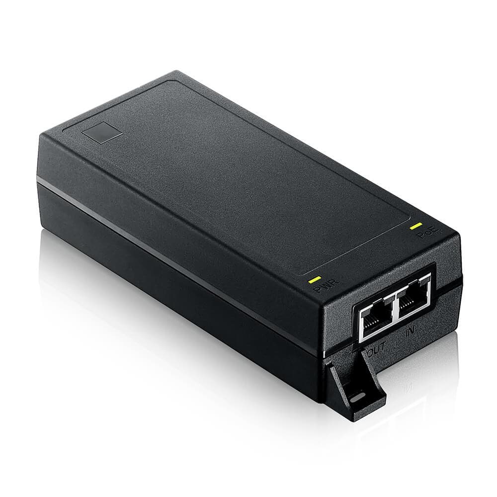 Zyxel POE12-60W 5G 2 Port PoE+ Injector - Black - Image 1