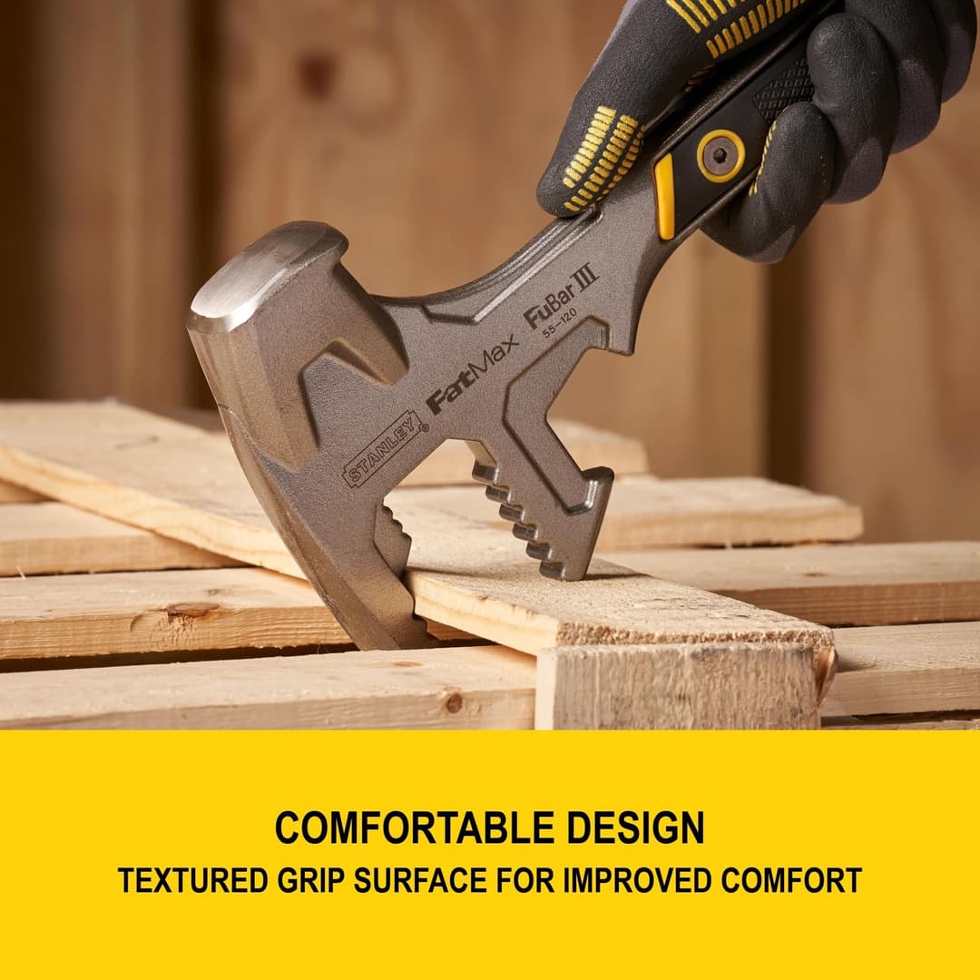 Stanley FatMax FuBar III 55-120 5-in-1 Demolition Tool - Black/Silver - Image 6