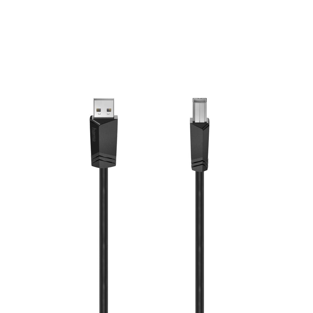 Hama USB 2.0 USB-A to USB-B Cable 480 Mbit/s Black - 5 m - Image 1
