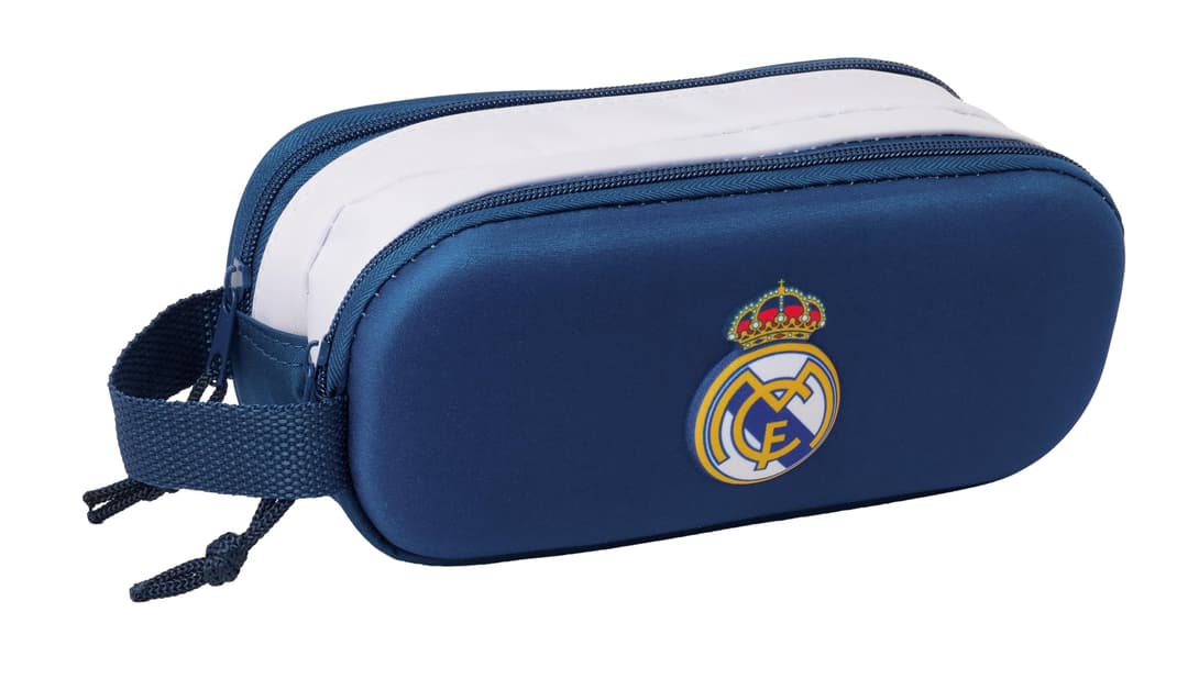 Safta Real Madrid 3D Double 3D Pencil Case - Black/White - Image 1