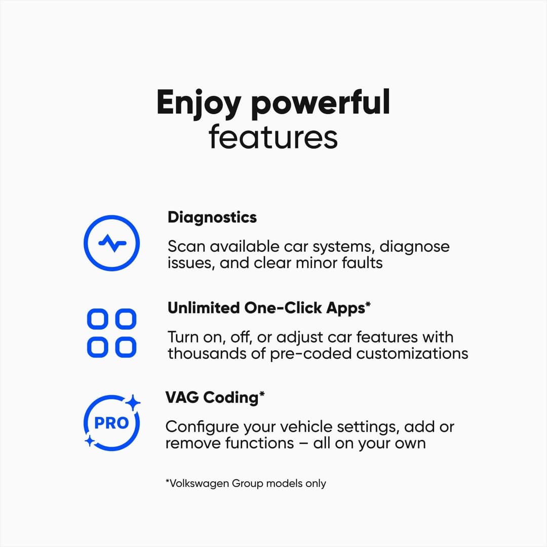 OBDeleven OBD11 Bluetooth OBD2 Diagnostic Scan Tool - Android & iOS - Image 2
